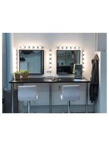 10 Focos luces Led Tocador Vanity Para Espejo De Maquillaje Iluminado 3 variaciones de luz USB - Blanco - Ver 9