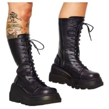 Botas Plataforma Goth - Negro - Ver 1