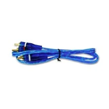 Cable Rca Audio Auto  2 Plug Macho Oro Azul 6 Metros - Azul - Ver 3
