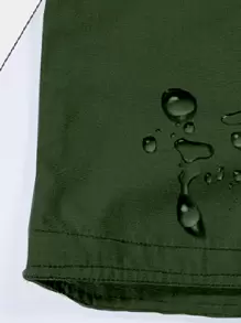 Pantalones Tácticos Impermeables de 9 bolsillos dobles profundos, bolsillos delanteros pequeños - Verde militar - Ver 4