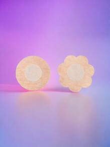 10 TAPAPEZONES DE TELA PEZONERA DE UN SOLO USO FORMA AL AZAR - Albaricoque - Ver 1