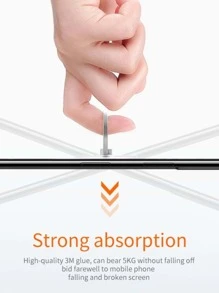 Suport de Anel para Celular de metal Pc Acrílico Cristal Transparente 360 grau - Transparente - Visão 5