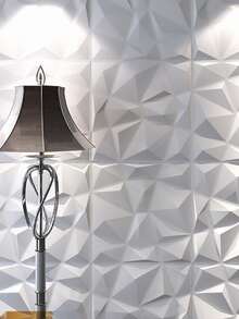 1pc Geometric Pattern Wall Paper - White - View 6
