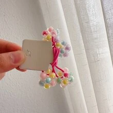 2 dây buộc tóc thiết kế đính hạt 3d cho trẻ em - Hồng - Xem 3