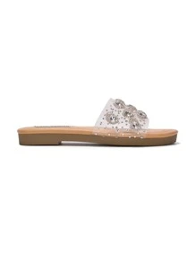 Glamorous Gem-Embellished Women's Sandals - Perfect For Beach Outfits & Dresses For Women - ROANA - Màu be - Xem 2