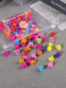 50 cái Kẹp tóc & Kẹp móng vuốt hình hoa đơn giản - Nhiều màu - Xem 7