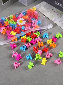 50 piezas Pinzas de cabello pequeño animal en forma de minimalista garra clips