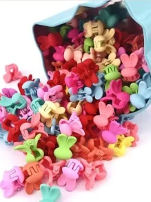 50 piezas Pinzas de cabello pequeño animal en forma de minimalista garra clips