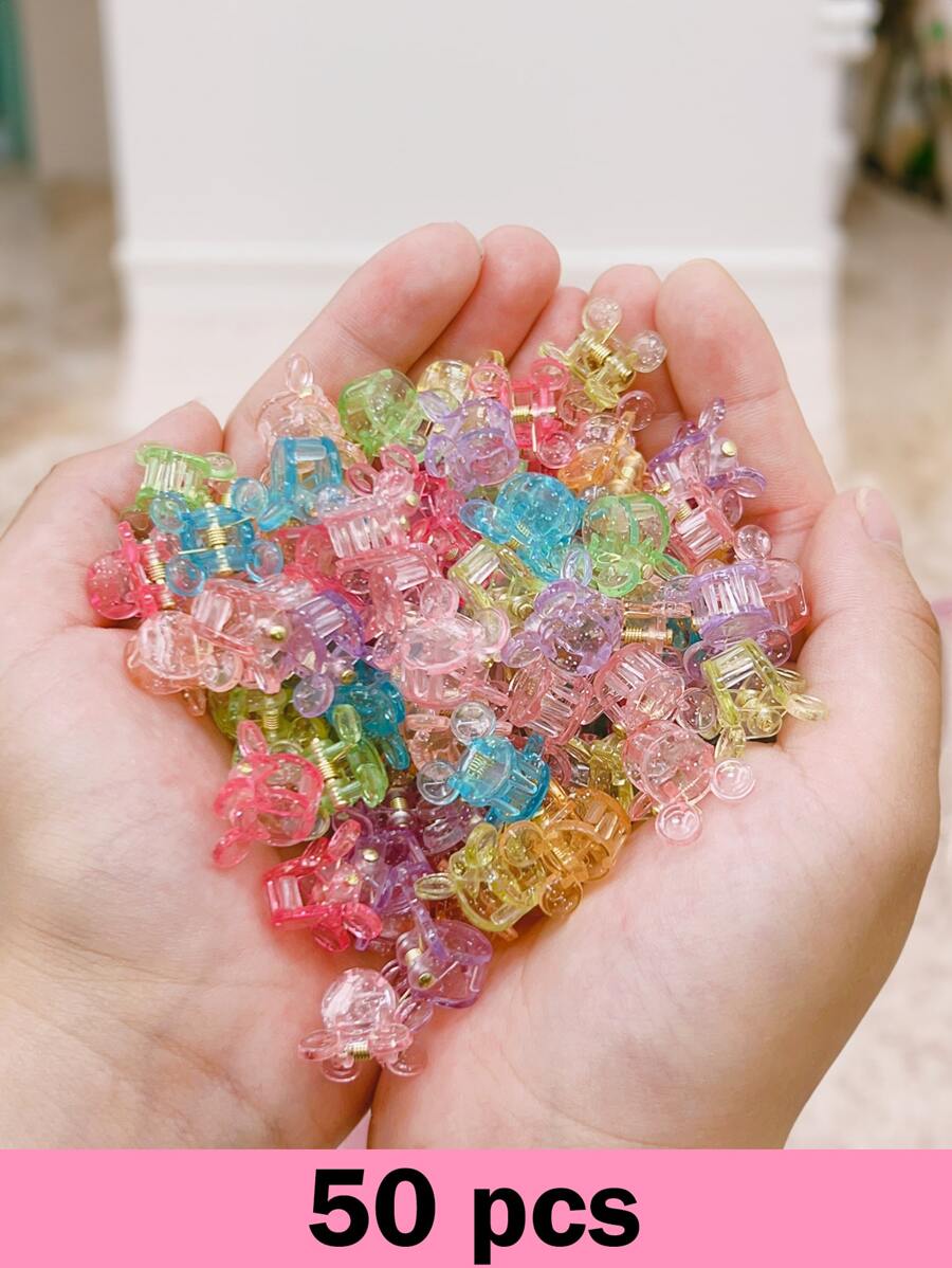 50 piezas Pinzas de cabello dulce simple