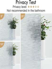 1 Cuộn phim riêng tư cho cửa sổ, phim dán cửa sổ bằng kính mờ, chặn tia cực tím tĩnh bám trên cửa sổ có thể tháo rời, miếng dán cửa sổ mờ, tấm phủ cửa sổ Vinyl cho văn phòng tại nhà, không dính - trắng - Xem 6