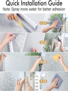 1 Cuộn phim riêng tư cho cửa sổ, phim dán cửa sổ bằng kính mờ, chặn tia cực tím tĩnh bám trên cửa sổ có thể tháo rời, miếng dán cửa sổ mờ, tấm phủ cửa sổ Vinyl cho văn phòng tại nhà, không dính - trắng - Xem 9