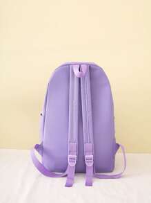 4 Piece Set School Bags For Teenager Girls Kawaii Women Backpack Student Waterproof Canvas School Backpack Rucksacks - Purple - View 4