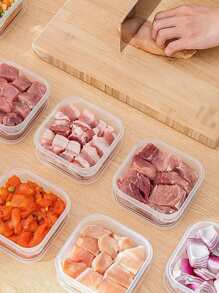 1 pieza refrigerador Congelador carne Caja de almacenamiento - Blanco - Ver 4