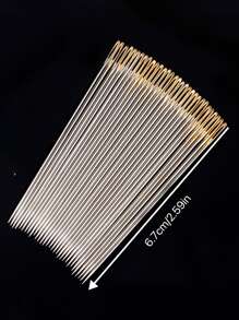 25pcs Gold Tail Big Eye Hand Sewing Needles - Multicolor - View 2