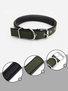 Supet 1 cổ áo thú cưng ràng buộc tương phản - xanh quân đội - Xem 5