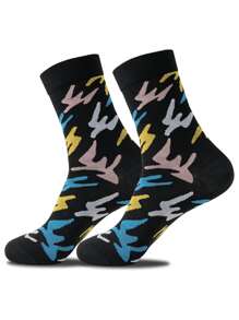 Men Graphic Crew Socks - Multicolor - View 2