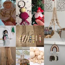 1包diy 4-50mm天然木珠圓形間隔木質仿珍珠無鉛球鏈釦手工飾品配件1-1000個 - 杏色 - 查看 5