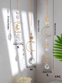 1入組月亮形狀裝飾懸掛裝飾物 - 彩色 - 查看 2
