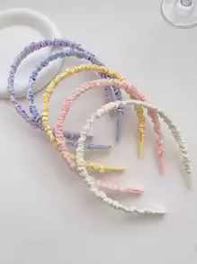 5pcs Women's Twist-Style Hair Hoop With Pressing Design,Dopamine - Multicolor - View 2