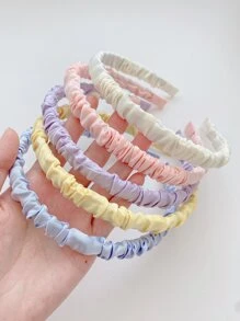5pcs Women's Twist-Style Hair Hoop With Pressing Design,Dopamine - Multicolor - View 1