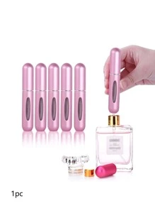 1pc 5ML Aluminum Storage Box, Daily Portable Storage Bin For Outdoor Travel, Gift For Valentine's Day - Pink - View 1