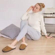 ULTRAIDEAS Women's Fuzzy Bedroom Slippers With Memory Foam, House Fluffy Comfy Shoes Ladies Indoor Outdoor - 黃色 - 查看 4