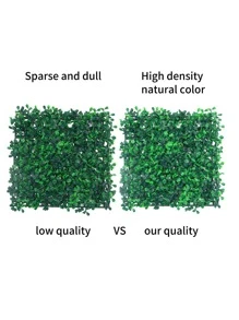 6pcs Green Artificial Grass Mat Best Gifts Birthday - Green - View 3