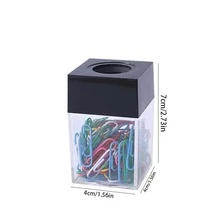 1pc Macaroon Color Magnetic Paperclip Holder - Purple - View 4