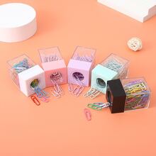 1pc Macaroon Color Magnetic Paperclip Holder - Purple - View 3