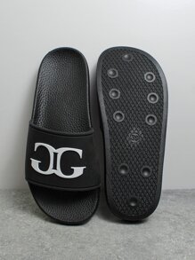 Women's Black Summer Fashion Casual Slippers, Anti-Slip Shock-Absorbing, Size 36-45 - Black - View 4