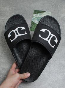 Women's Black Summer Fashion Casual Slippers, Anti-Slip Shock-Absorbing, Size 36-45 - Black - View 1