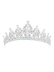 1 pieza Tiara de aleación & con diamante de imitación novia boda princesa corona - Multicolor - Ver 3