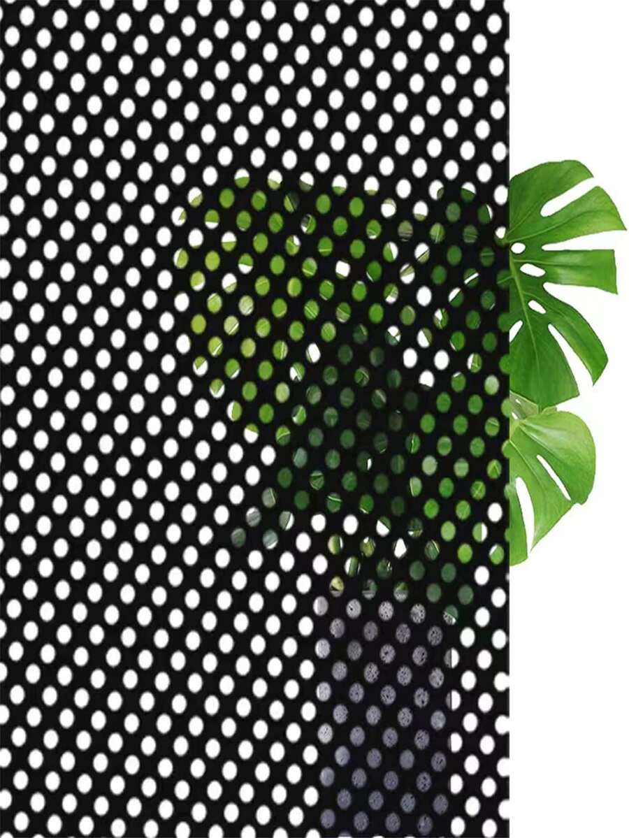 1Roll Self-adhesive Glass Window Sticker Mesh Film Black White Dotted ...