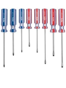 Pretul JD-8TP PVC Handle 8-Piece Screwdriver Set - Red - View 1