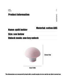 8入組ABS被子固定的簡約風床單夾適用於家庭 - 白色 - 查看 6