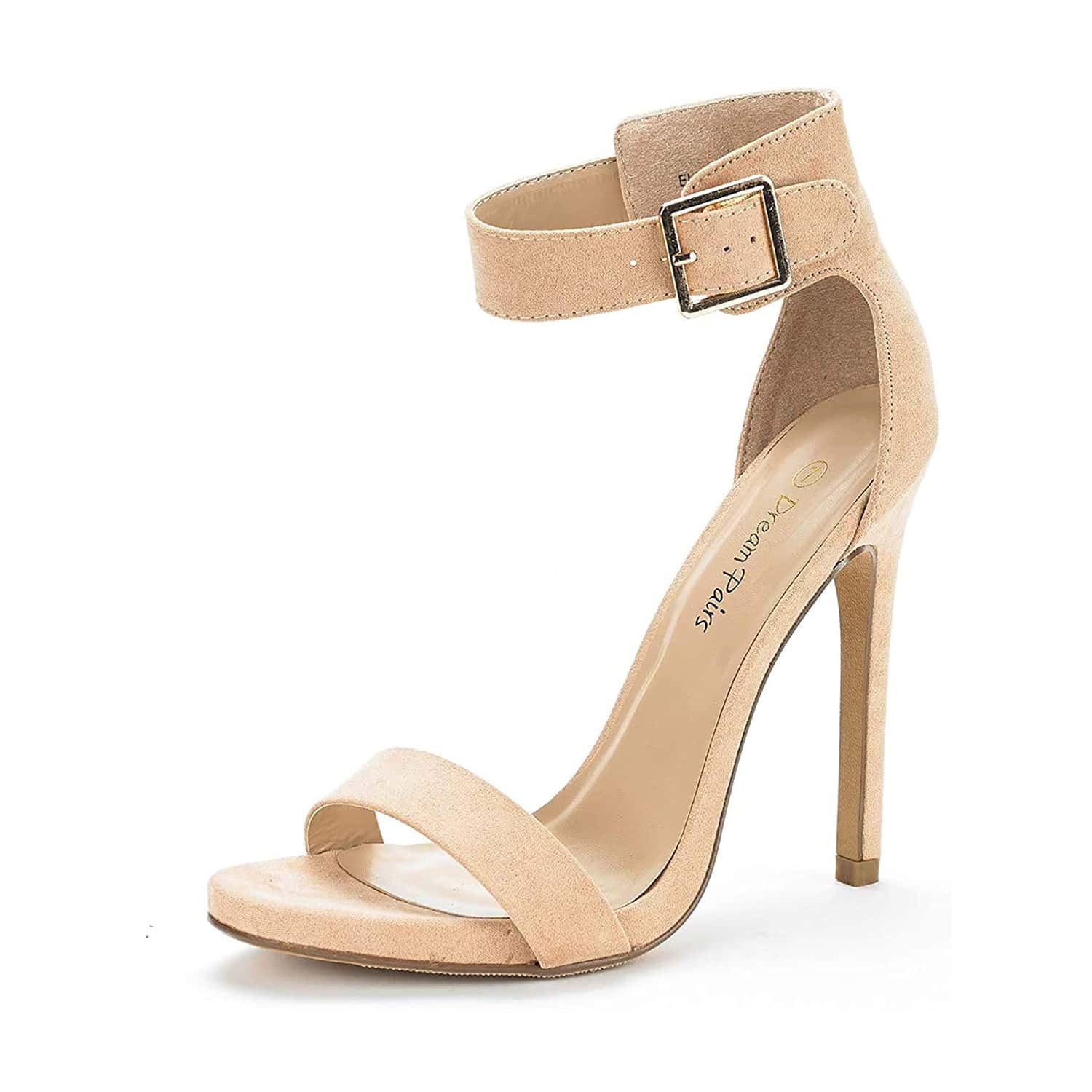 Women's Ankle Strap Pumps Heel Sandals - Khaki - View 1