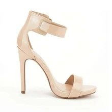 Women's Ankle Strap Pumps Heel Sandals - Màu be - Xem 2