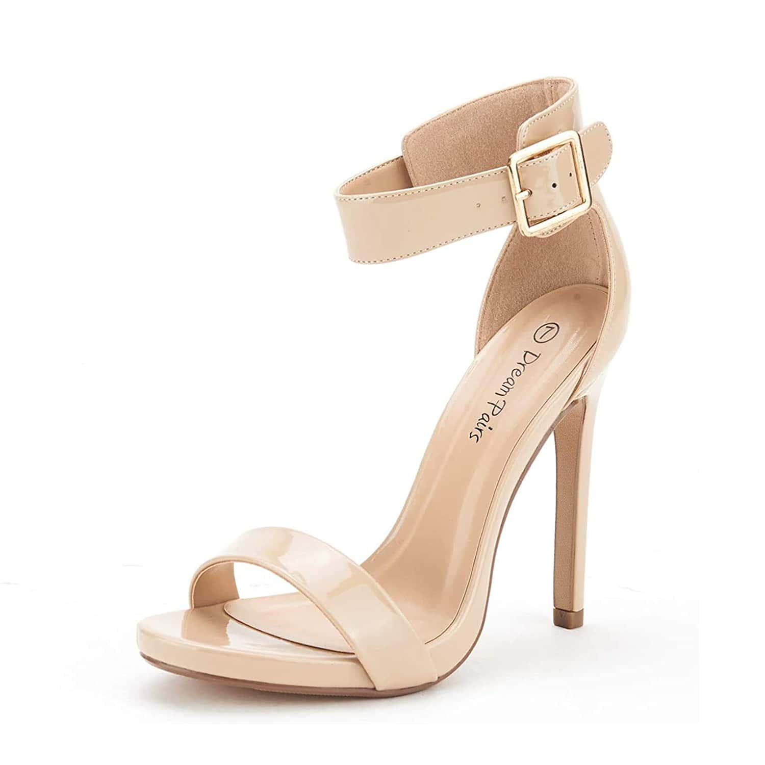 Women's Ankle Strap Pumps Heel Sandals - Màu be - Xem 1