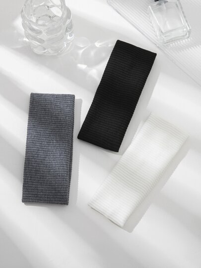 3 قطع شريط شعر صلب لاستخدام يومي لتسريحات شعر البنات اليومية والرياضة، عمامة، شريط امتصاص العرق، اكسسوارات شعر للنساء للاستخدام في العطلات والملابس الأنيقة