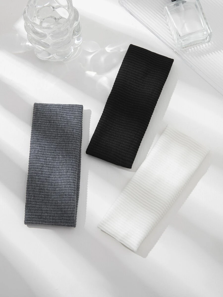 3pcs Solid Hair Band For Daily Use For Girls Hairstyles Casual,Gym Headband Turban Headband Sweatband, Hairband Fall Winter Hair Accessories For Women For Vacation Outfits Woman Elegant Scarf Women Bandanas Soft Headwrap