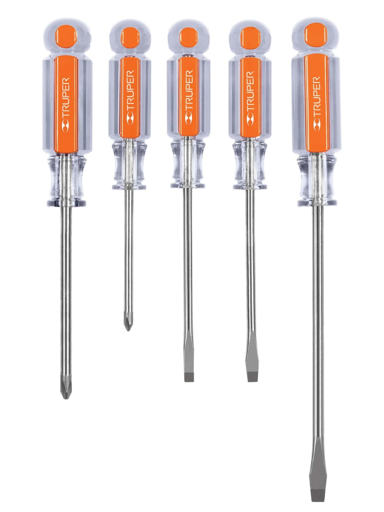 Juego De 5 Desarmadores, Mangos De Acetato dtj-5 - Naranja - Ver 1