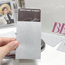 50入組/包61x91毫米Ins Kpop偶像卡套頂部裝載卡保護器-閃亮銀色 - 銀色 - 查看 5