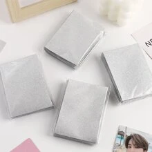 50入組/包61x91毫米Ins Kpop偶像卡套頂部裝載卡保護器-閃亮銀色 - 銀色 - 查看 3