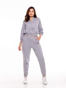 Women Two-piece Outfits - 淺灰色 - 查看 1