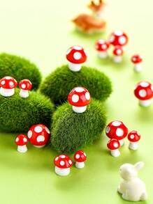 15pcs Mushroom Shaped Garden Decoration Craft - Multicolor - View 2
