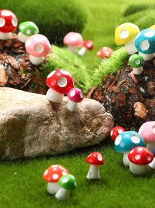 15pcs Mushroom Shaped Garden Decoration Craft - Multicolor - View 3