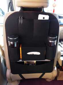 2 piezas Organizador de coche almacenamiento - Negro - Ver 4