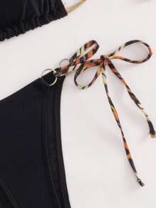 Damskie bikini sportowe Pierścionek Prosty