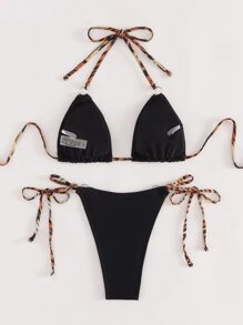 Damskie bikini sportowe Pierścionek Prosty