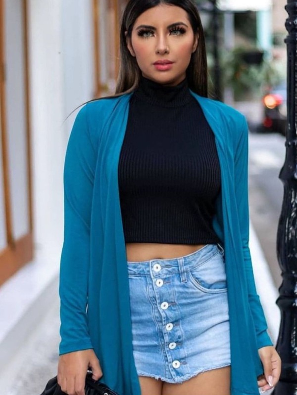 CARDIGAN VISCOLAYCRA MANGA LONGA